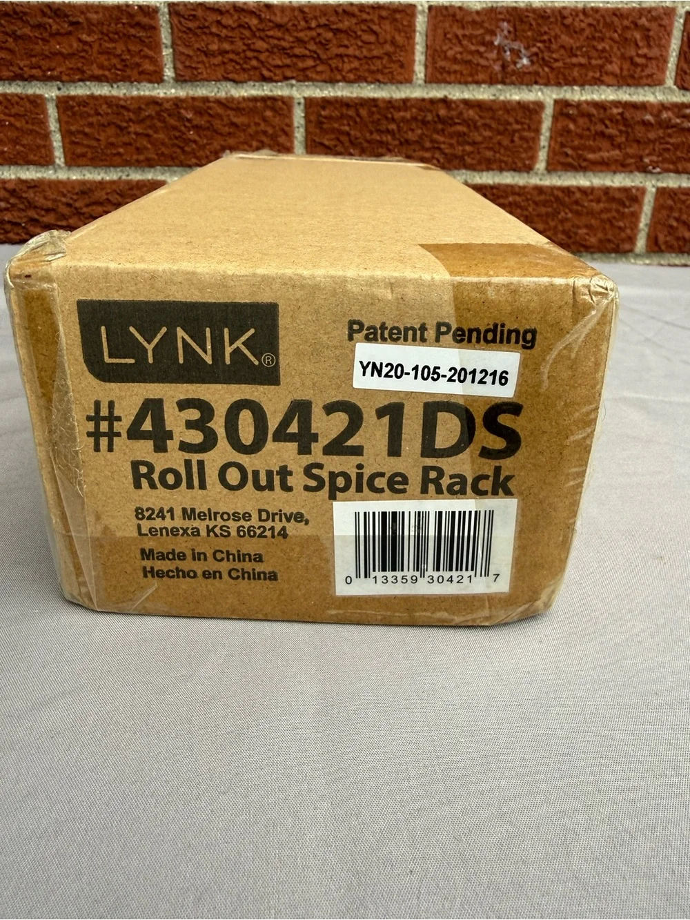 LYNK Professional Pull Out Spice Rack Cabinet Organizer Open Box New